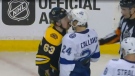 Brad Marchand's planted a lick on Ryan Callahan's face. (TSN)