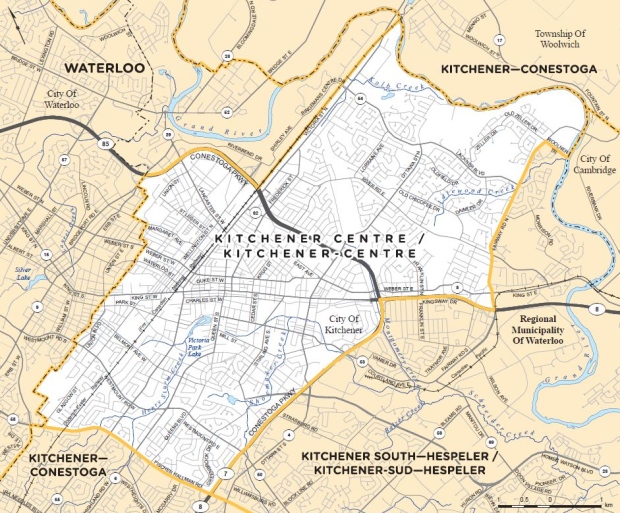 Kitchener Centre map