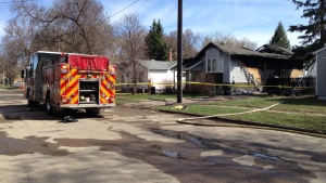 A house fire gutted a Habitat for Humanity built home in Yorkton Tuesday morning. (COLE DAVENPORT/CTV YORKTON)