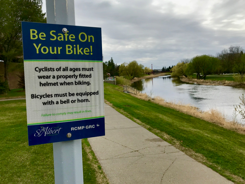 St. Alberta is reminding people to about helmet rules. 