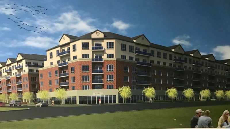 Artist rendering of proposed development at 4785 Walker Rd. in Windsor (Photo courtesy of Lassaline Planning Consultants)