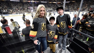 The family of Humboldt Broncos coach Darcy Haugan was honoured by the Vegas Golden Knights (Twitter: Vegas Golden Knights)