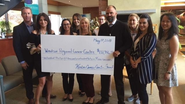 The Windsor Cancer Centre Foundation makes a big donation to the Windsor Regional Cancer Centre on May 17, 2018. ( Photo courtesy of Monica Bunde)