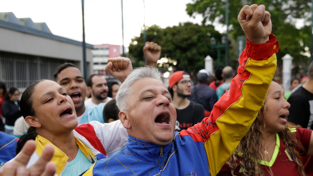 Supporters of Venezuela's President Nicolas Maduro