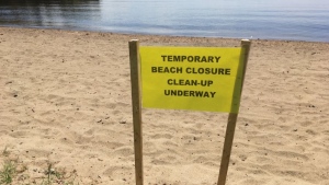 Kirby’s Beach Park and Bracebridge Bay Park remain closed all Victoria Day long weekend. (CTV Barrie/Mike Arsalides)