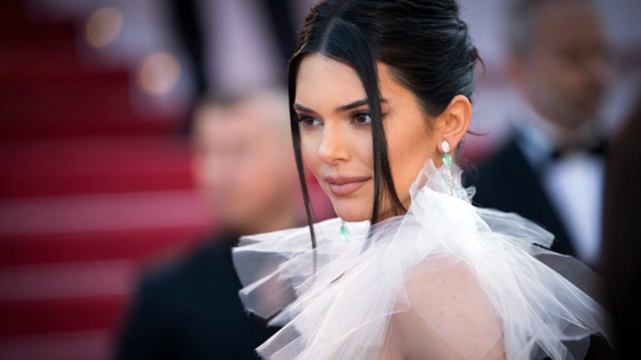 Model Kendall Jenner poses at Cannes