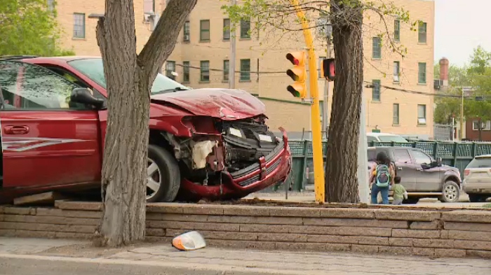 Police are investigating a crash on Victoria Avenue on May 24, 2018.