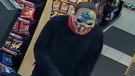 A man wearing a mask robbed a gas station in Tillsonburg Saturday.