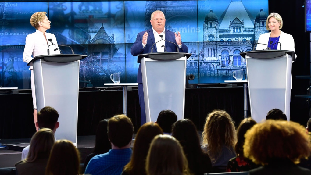 Ontario party leaders speak at debate