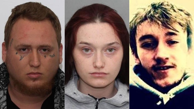 From left to right, Daylo Robison, Rebecca Horton and Joshua Scanlan are seen in this composite photo. (Toronto police handout) 
