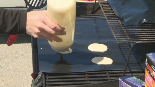 You can make pancakes on a re-usable BBQ sheet