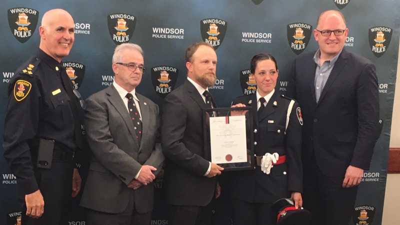 Const. Ceceilya Scuderi is being recognized with the Order of St. John on May 28, 2018. (Chris Campbell / CTV Windsor)