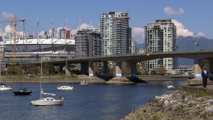 The Cambie Street Bridge is seen in an undated file image. 