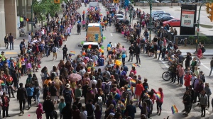 The 31st Pride Parade in 2018 is shown in a file image. (Beth Macdonnell/CTV Winnipeg)
