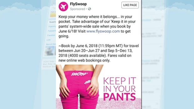 Swoop Airlines - 'Keep it in your pants' ads