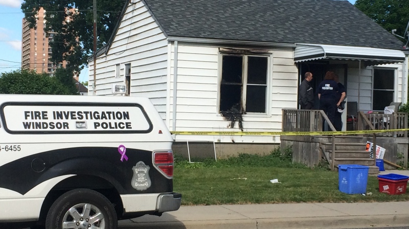 Windsor police are investigating after a fire at 783 McDougall Ave., in Windsor, Ont., on Wednesday, June 6, 2018. (MIchelle Maluske / CTV Windsor)