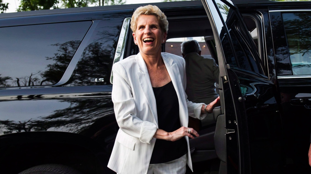 Ontario Liberal Leader Kathleen Wynne arrives