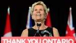 Outgoing Ontario Premier Kathleen Wynne speaks during a press conference at the Ontario Legislature at Queen's Park in Toronto on Friday, June 8, 2018. (THE CANADIAN PRESS/Frank Gunn)