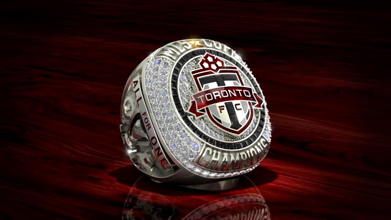 Toronto FC championship ring. (Courtesy Baron Championship Rings)