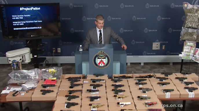 Toronto police provide an update on Project Patton, a nine-month investigation into the alleged criminal organization behind the Five Point Generalz. 