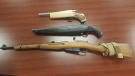 Guns seized during raid in London Ont. on June 27, 2018. (Supplied)