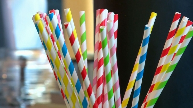 File image of plastic drinking straws. 