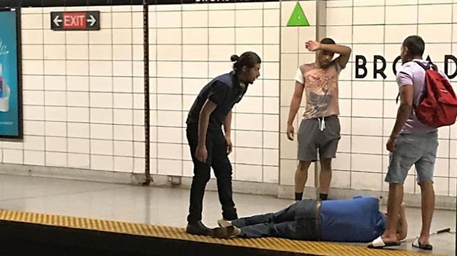 Man falls on tracks at Broadview Station