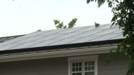 Solar panels are seen on a Regina home. (File) 