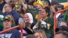 Members of the Edson mosque that was targeted by a suspected arsonist were invited to Commonwealth Stadium to watch the Eskimos battle the B.C. Lions June 29, 2018.