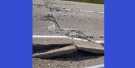 Sections of Highway 3 in Essex County have buckled under the heat on Sunday, July 1, 2018.