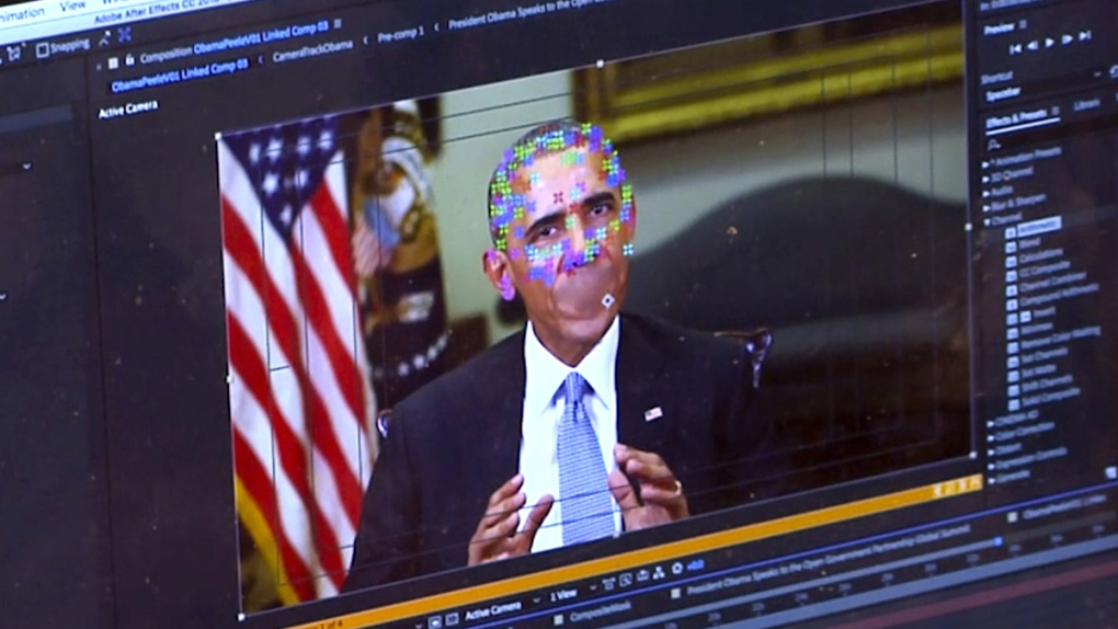 Fake video featuring former U.S. President Obama