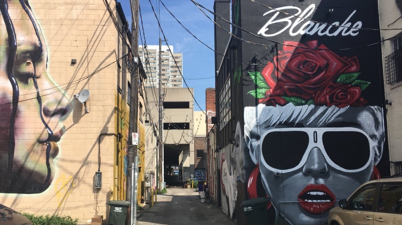 Alley in downtown Windsor on July 10, 2018. (Chris Campbell / CTV Windsor)