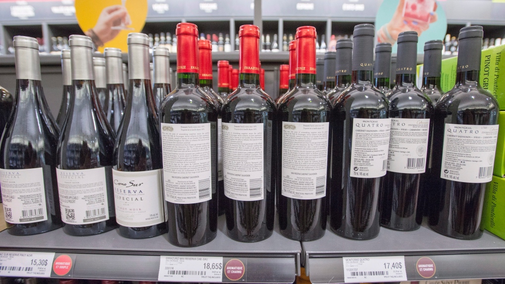 Wine labels turned backwards 