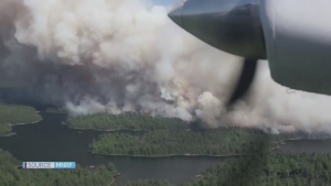 Drifting forest fire smoke can travel far