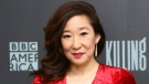 Sandra Oh arrives at BBC AMERICA's Killing Eve SAG-AFTRA Foundation Screening and Q&A event on Wednesday, April 4th, 2018, in New York. Killing Eve premieres on BBC AMERICA on Sunday, April 8th. (Photo by Stuart Ramson / BBC AMERICA via Invision / AP)