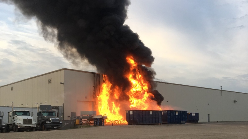 Fire causes extensive damage to TopLine Farms (Courtesy: Leaminton Fire Dept./July 2018)