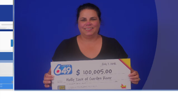 Holly Zack of Garden River won $100,005 in lottery