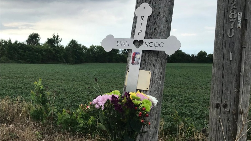 A vigil took place remembering a Windsor couple killed in Sunday’s accident on County Rd. 42 in Lakeshore, Ont., on Monday, July 16, 2018. (Angelo Aversa / CTV Windsor)