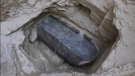 A ancient Egyptian sarcophagus has been found in the city of Alexandria. (Ministry of Antiquities/Facebook)  