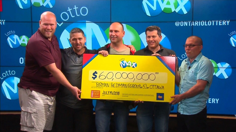 Five Ottawa-area IT professionals split the $60 million Lotto Max jackpot from the July 13, 2018 draw.