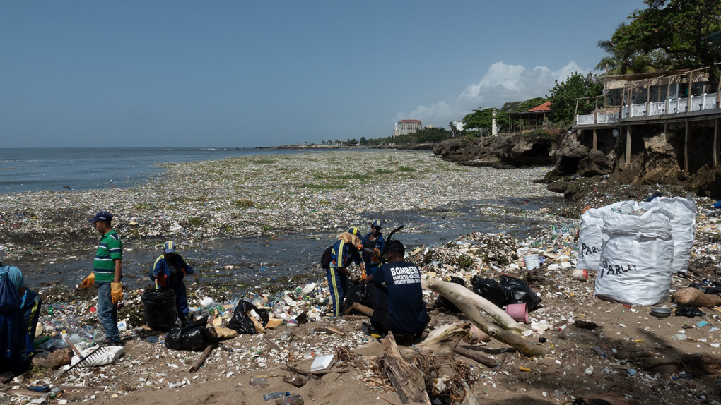 Dominican garbage beach