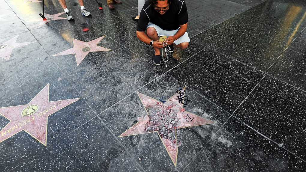 Trump's star on Hollywood Walk of Fame vandalized