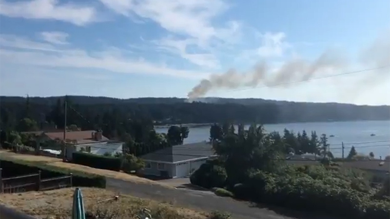 wildfire smoke nanaimo mudge island