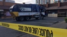 A man was killed when the dumpster he was in was emptied into a garbage truck's waste crusher in Victoria Wednesday morning. Aug. 1, 2018. (CTV Vancouver Island)
