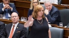 Lisa Macleod, Ontario's Children, Community and Social Services Minister, speaks during Question Period at the Ontario Legislature in Toronto on Wednesday, August 1, 2018. (THE CANADIAN PRESS / Chris Young)