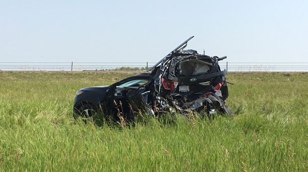 QEII crash, Highway crash, Highway 27, TwpRd 320, 