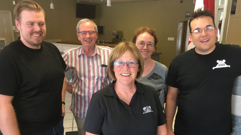Staff at Ten Friends Diner in Windsor, Ont., on Thursday, Aug. 2, 2018. (Chris Campbell / CTV Windsor)