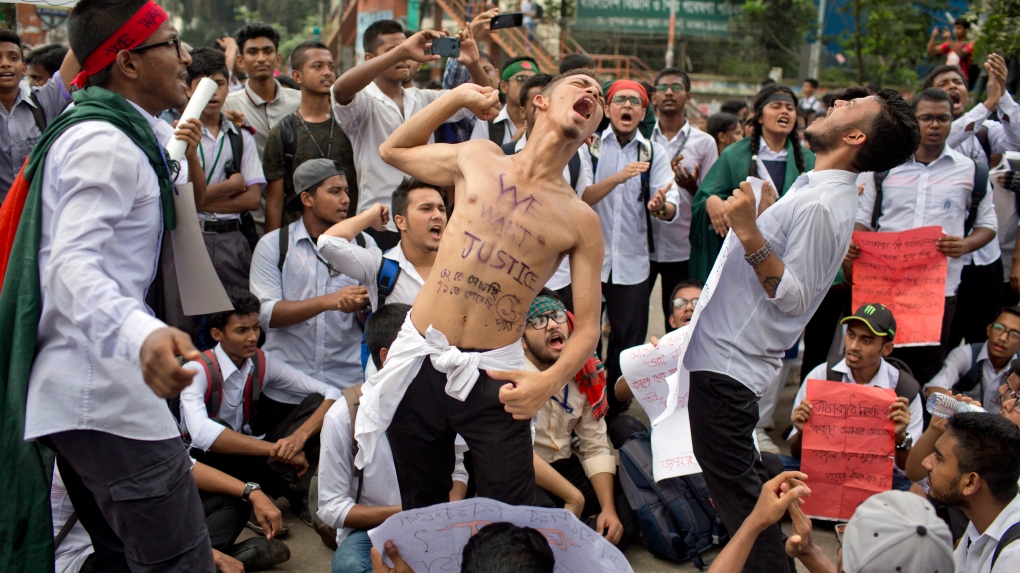 Bangladeshi students protest