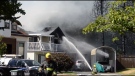 The blaze began around 3 p.m. at the home on 148a Street at 86th Avenue. (CTV)