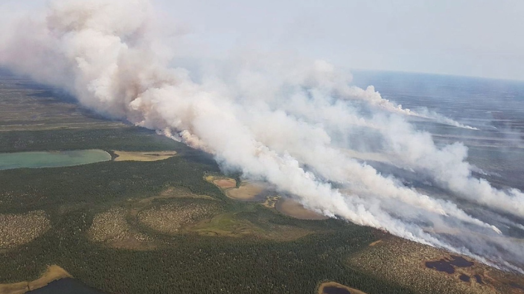 Smoke from fires in the Cochrane sector